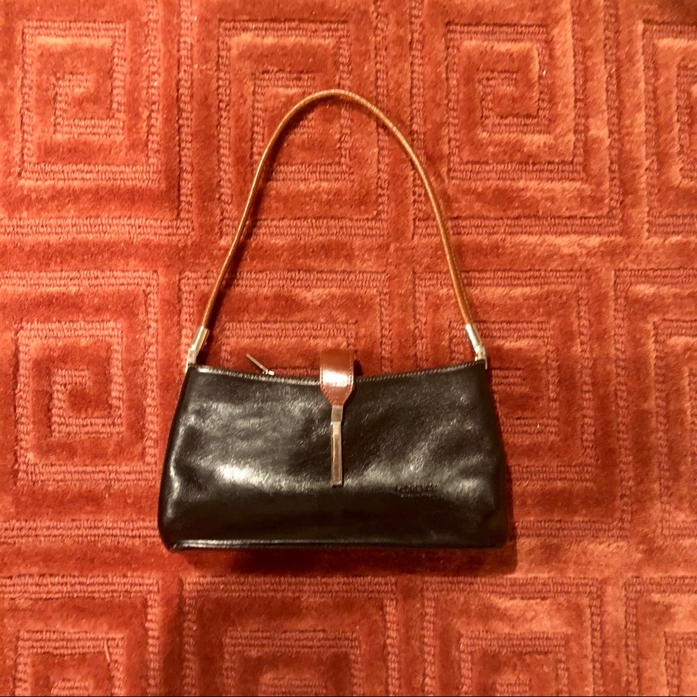 Florence black and brown leather purse